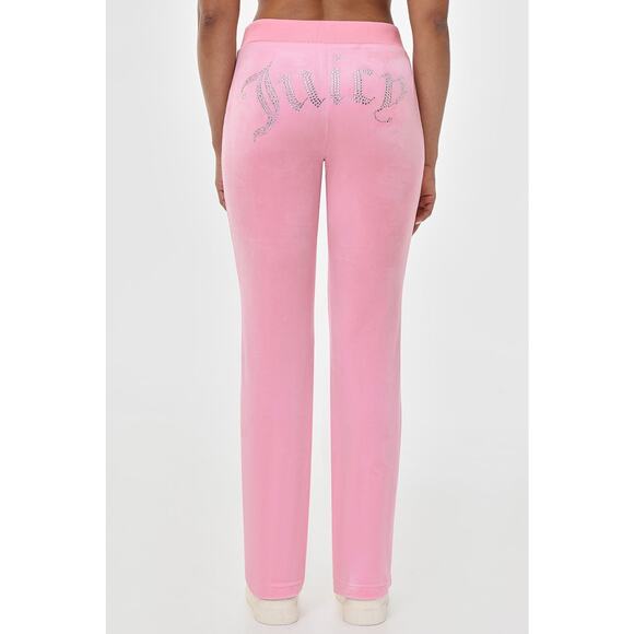 Juicy Couture Pants - NEW Juicy Couture Pink OG Big Bling Y2K Girly Lounge Velour Track Pants Size XL
